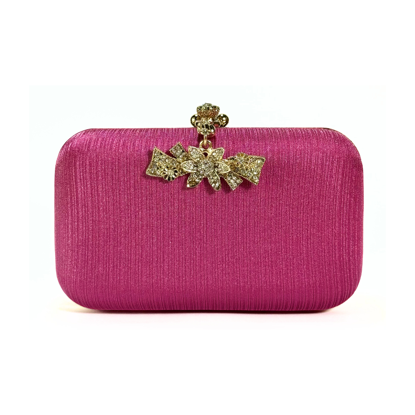 Flower Hanging Brooch Clutch (Pink)