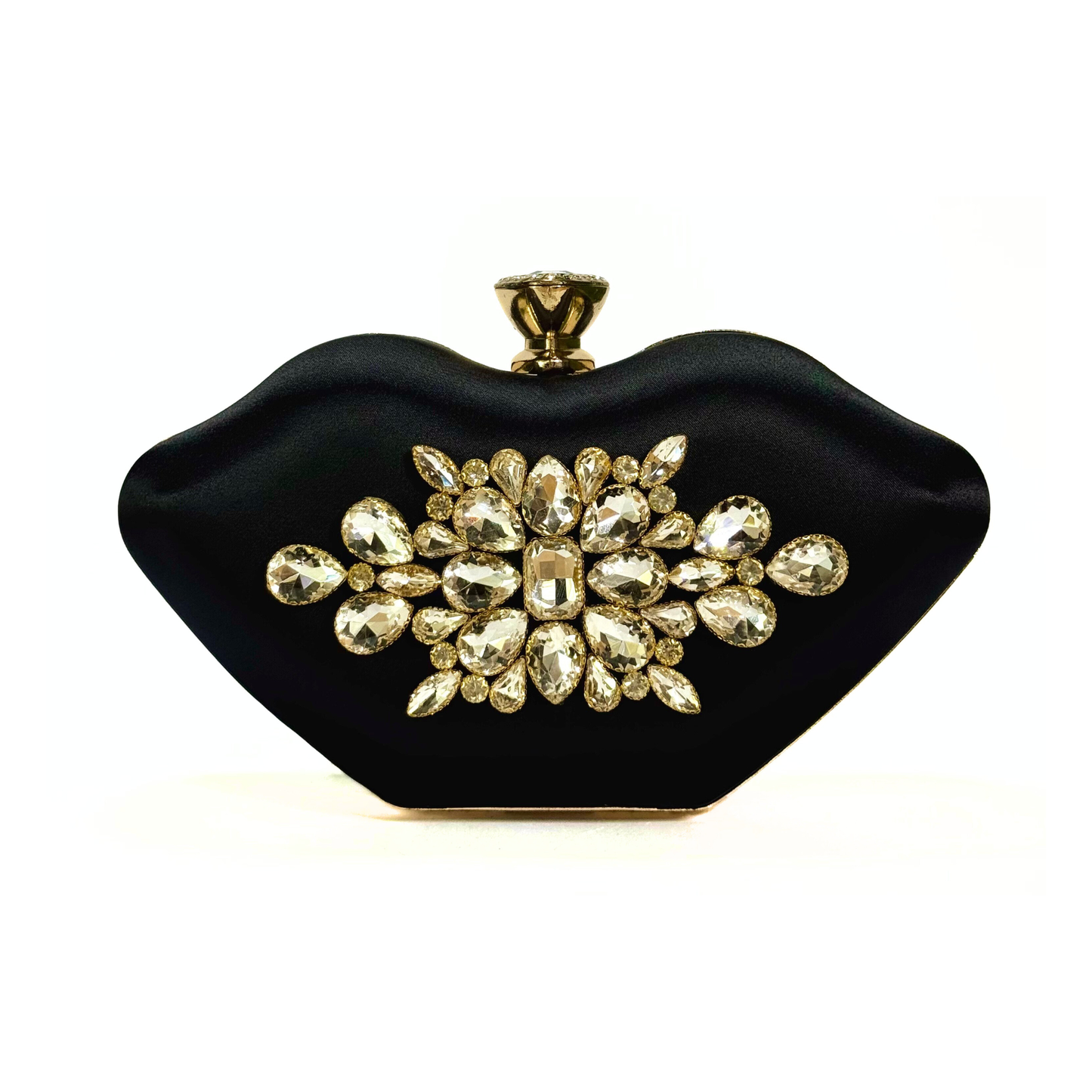 Luxury Lip Shape Clutch (Black)