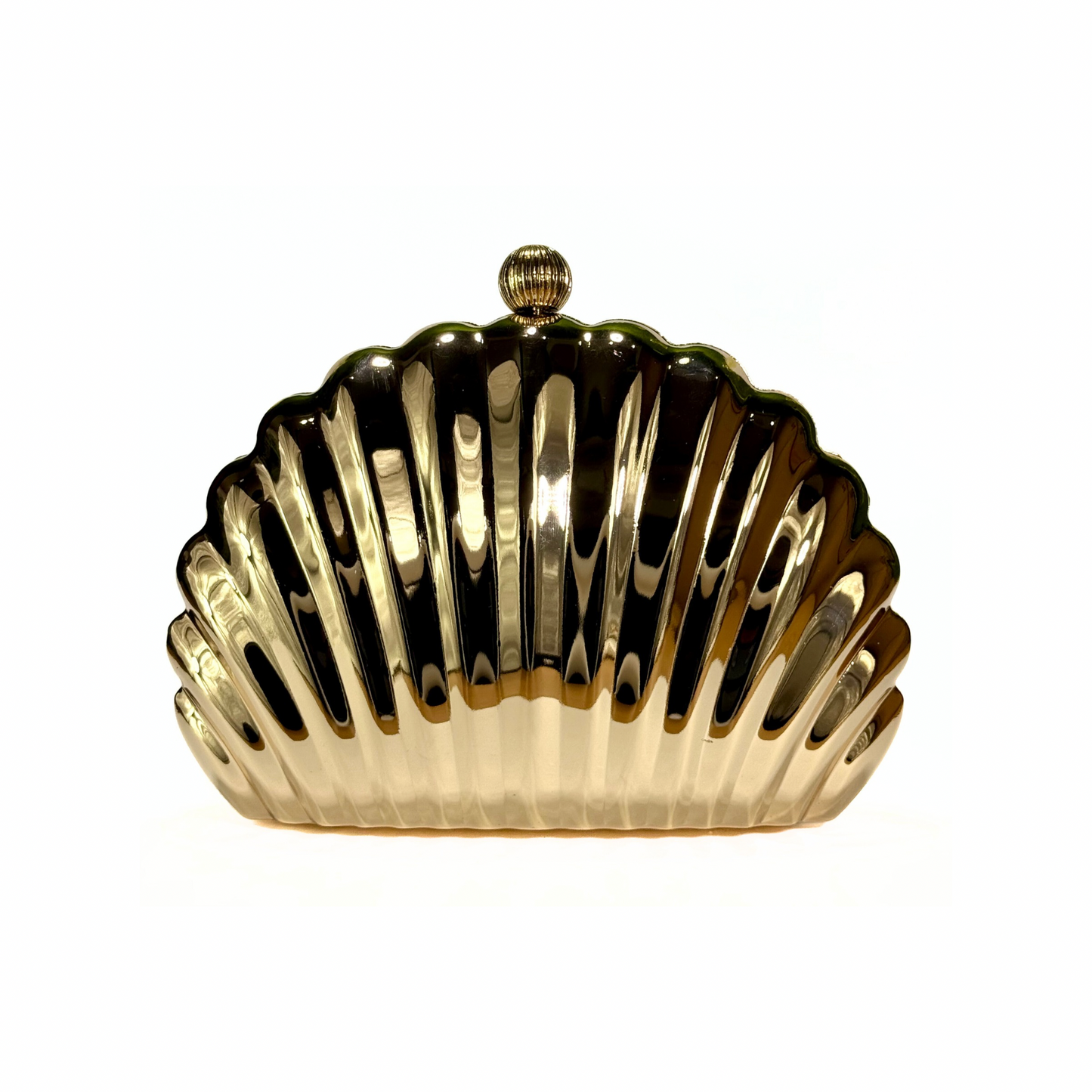 Seashell Metallic Clutch