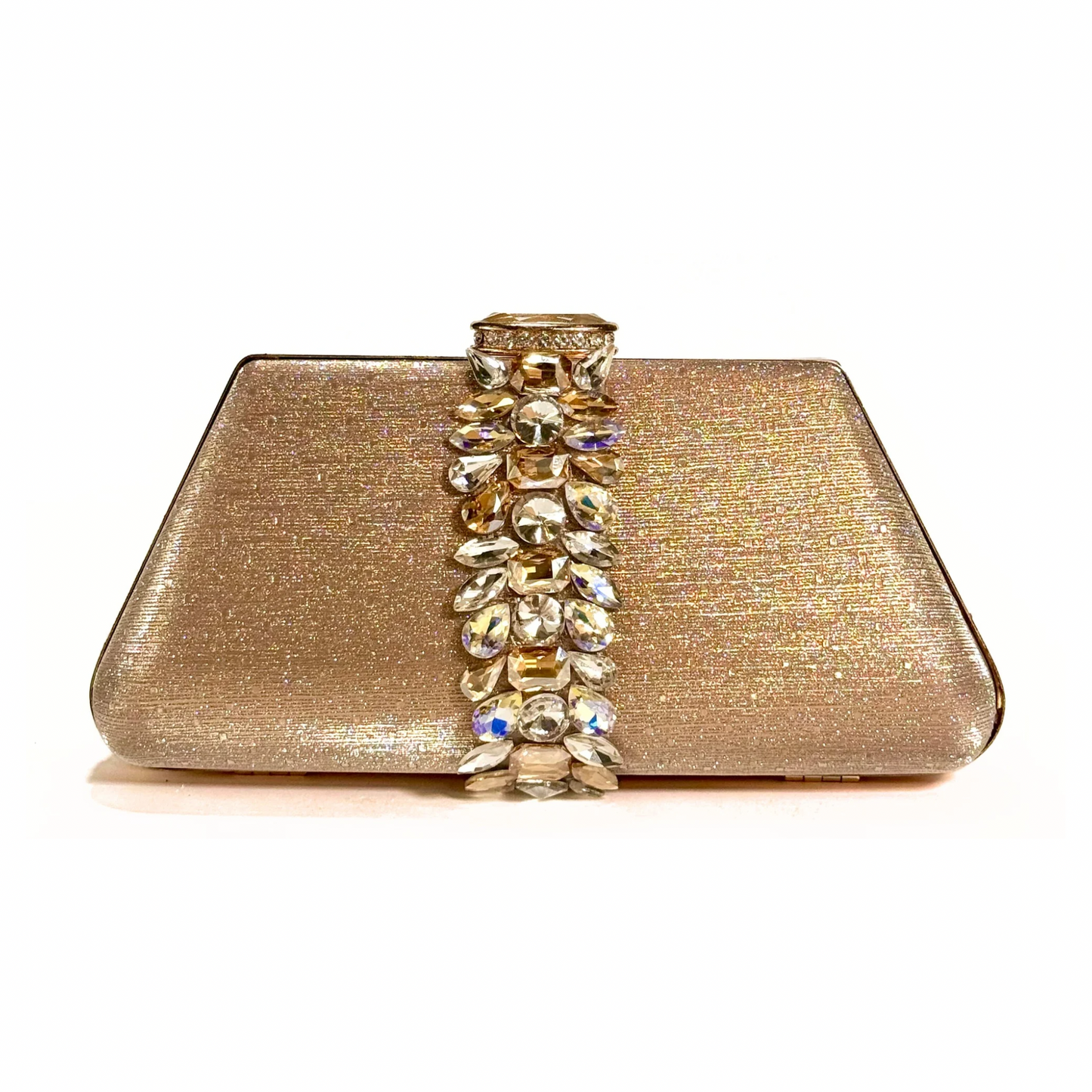 Midnight Crystal Embellished Clutch (Golden)