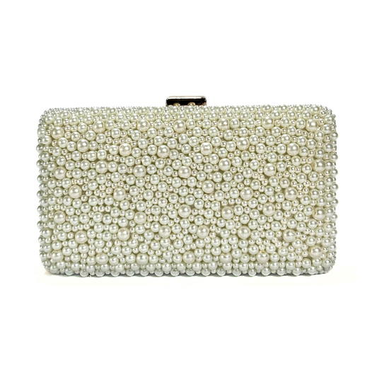Classic Radiance Pearl Clutch (White)