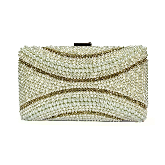 Pearl Elegance Clutch (White)