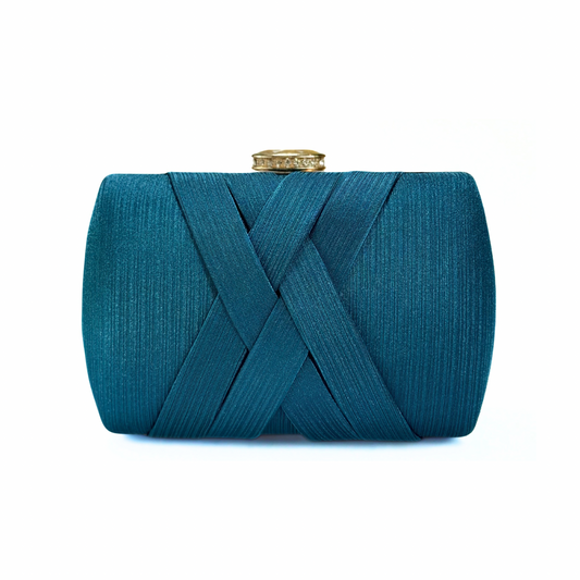 Luxe X Twine Clutch (Zinc)