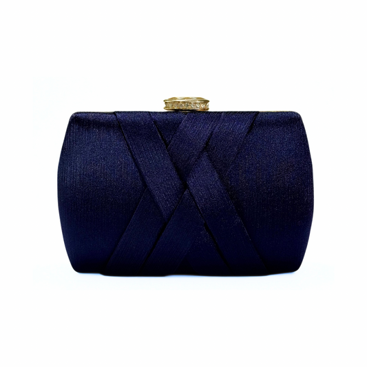 Luxe X Twine Clutch (Navy Blue)