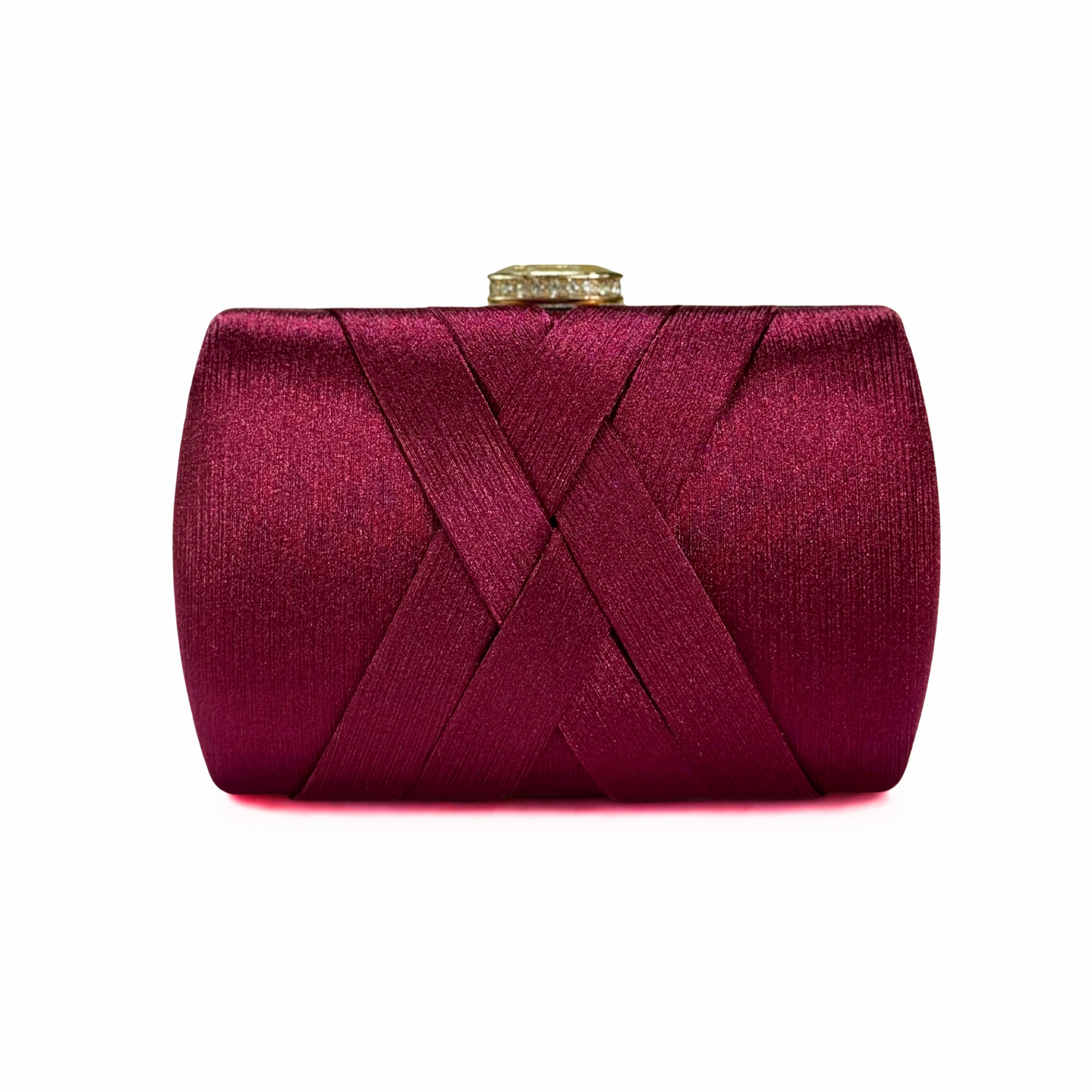 Luxe X Twine Clutch (Maroon)