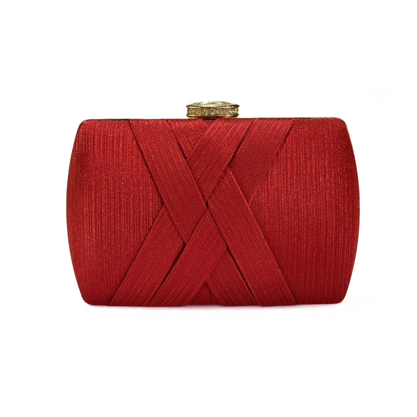 Luxe X Twine Clutch (Red)