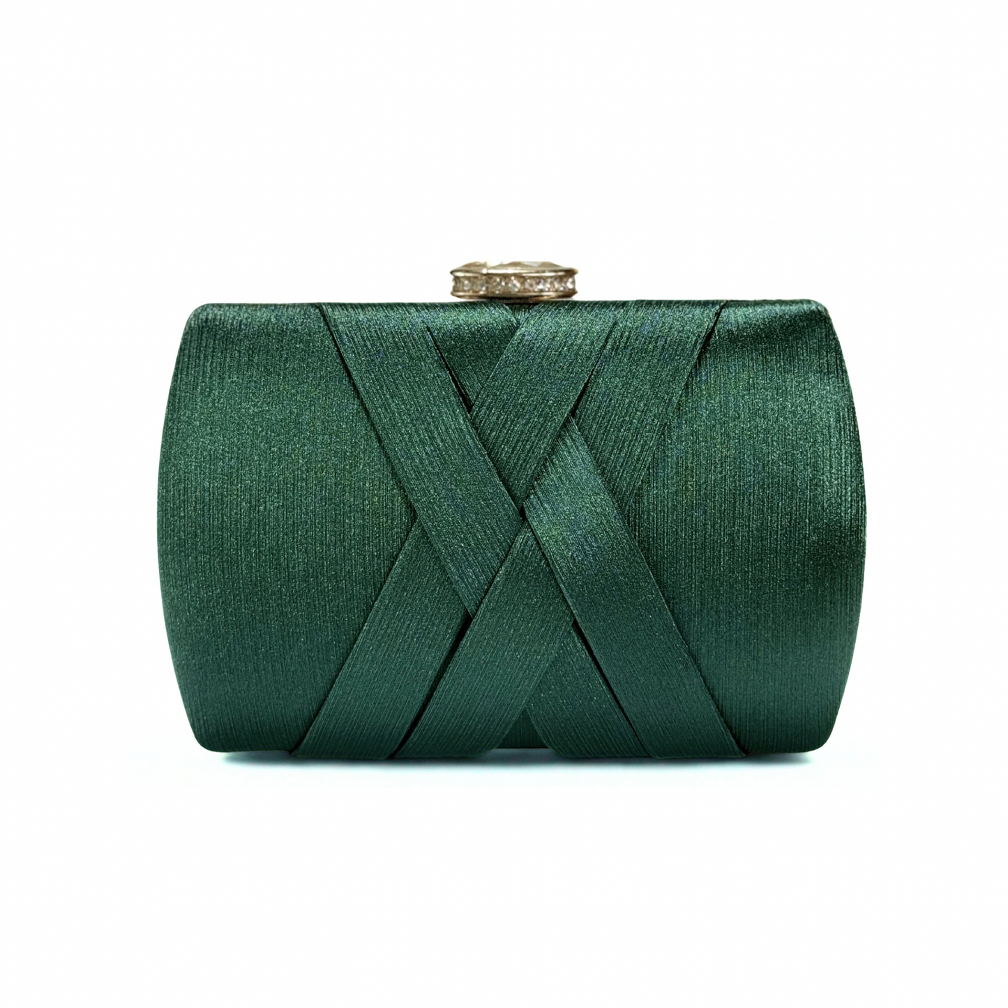 Luxe X Twine Clutch (Dark Green)